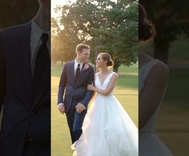 Golden hour portraits 🤝 golf courses #weddingvideography #weddingday