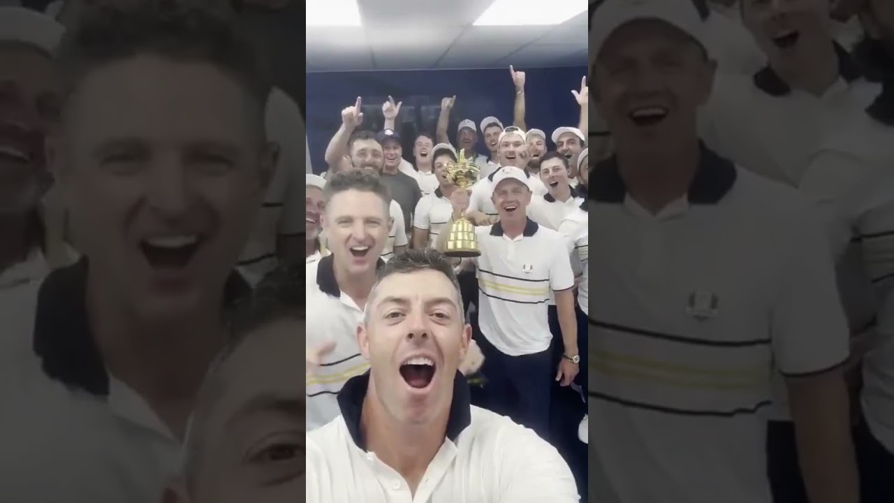 Rory McIlroy leads chant as victorious European Ryder Cup team taunts Trump Rory McIlroy leads chant as victorious European Ryder Cup team taunts Trump