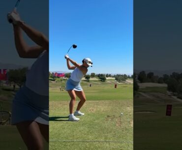 Amazing Golf Swing you need to see | Golf Girl awesome swing | Golf shorts |  Elina Sinz