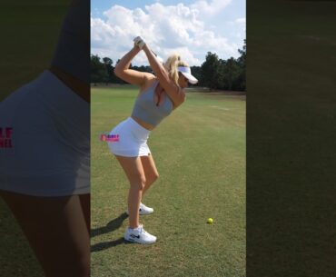 Amazing Golf Swing you need to see | Golf Girl awesome swing | Golf shorts | Kaelee Rene