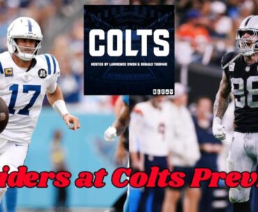 Raiders at Colts Week 5 NFL Preview/Prediction