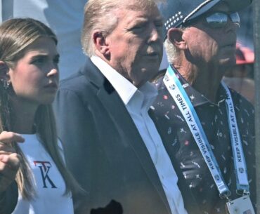 Donald Trump, granddaughter Kai arrive at 2025 Ryder Cup ‘to try and help’ Team USA