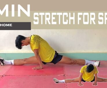 9 MIN STRETCH FOR SPLITS - How to do the splits at home (follow along)