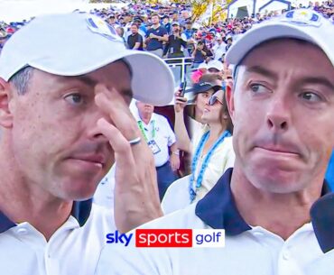 Rory McIlroy REACTS to winning the Ryder Cup!