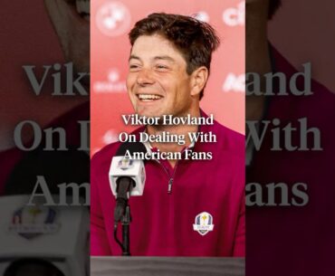 Viktor Hovland’s strategy for dealing with hecklers. 🗣️