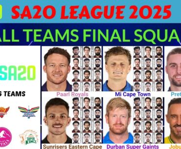 SA20 2026 Squads  | SA20 2026 all 6 teams squads | South Africa t20 league 2026 | Ks Sports