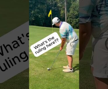 What's the ruling here?? #golfreels #golfrules #golftips #golfing #notbadprettygood #golfshorts