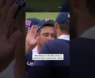 Great sportsmanship from Bryson and Scottie #shorts #golf #rydercup