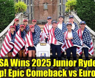 USA Wins 2025 Junior Ryder Cup! Epic Comeback vs Europe | Full Highlights & Reactions