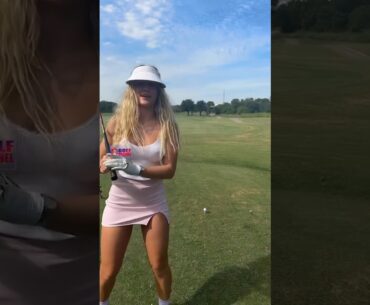 Amazing Golf Swing you need to see | Golf Girl awesome swing | Golf shorts | Abbyy Seidl