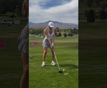 Amazing Golf Swing you need to see | Golf Girl awesome swing | Golf shorts | Morgan Rae