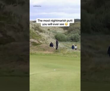 This 18-yard putt landed 100 YARDS AWAY. #shorts