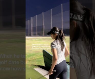 best lefty golf girl swing #golf #shorts
