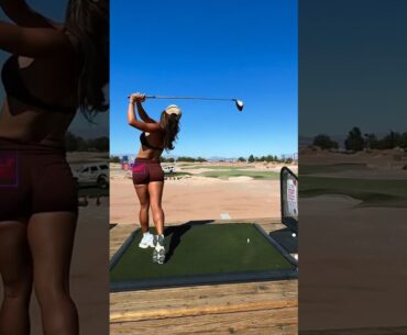 Amazing Golf Swing you need to see | Golf Girl awesome swing | Golf shorts |  Michele Uemoto