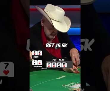 THIS play is INSANE for an 87yr old... #poker #wsop