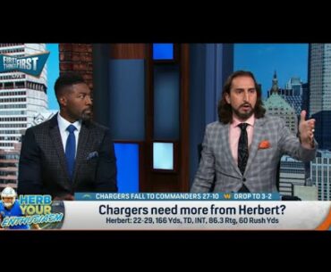 FIRST THINGS FIRST | Nick Wright BLASTS Justin Herbert For FAILING Los Angeles Chargers | NFL FIRST THINGS FIRST | Nick Wright BLASTS Justin Herbert For FAILING Los Angeles Chargers | NFL