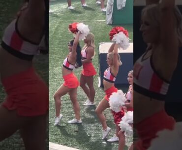 Cheerleaders cheering