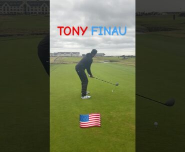 🇺🇸Tony Finau’s incredibly unique golf swing at Carnoustie 18th ⛳️ #golf #golfswing #fyp #tonyfinau