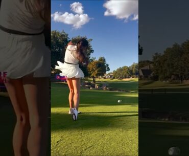 Amazing Golf Swing you need to see | Golf Girl awesome swing | Golf shorts | Sasha Anastasia Smith