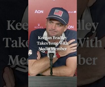 Keegan Bradley took issue with a media member on Saturday