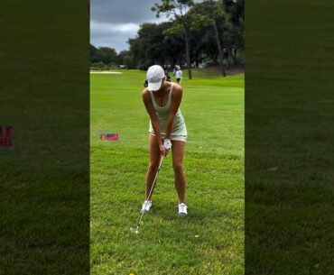 Amazing Golf Swing you need to see | Golf Girl awesome swing | Golf shorts | Ashley Huffman