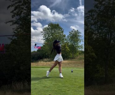 Amazing Golf Swing you need to see | Golf Girl awesome swing | Golf shorts | Kat Shee