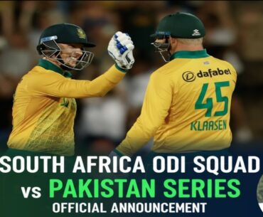 South Africa Odi Squad Announced for series against Pakistan-Pakistan vs Southafrica ODI Series 2025