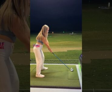 Amazing Golf Swing you need to see | Golf Girl awesome swing | Golf shorts | Lesley Atkins