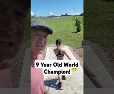 The current FJ8 World Disc Golf Champion, Sarah Wadsworth try to hit the Island in Des Moines