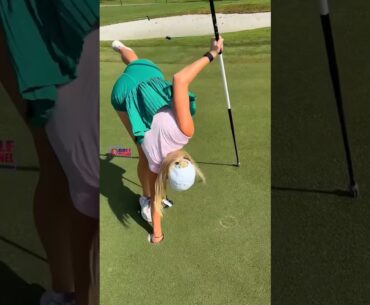 Amazing Golf Swing you need to see | Golf Girl awesome swing | Golf shorts | Ashley Huffman