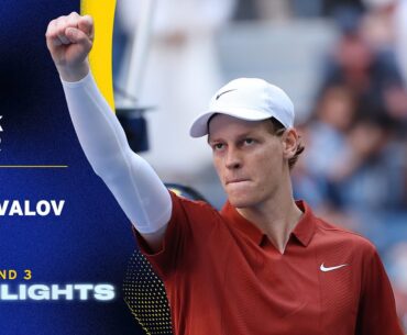 Jannik Sinner vs. Denis Shapovalov Highlights | 2025 US Open Round 3