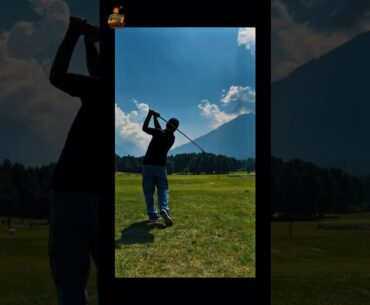 Golf Rookie’s First Swing  | Pahalgam Kashmir Views ⛳ #golf #golfer