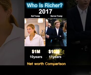 Barron Trump vs Kai Trump: Networth comparison💲💵💸💰💴#celebrity #celebrities #usa  #kaitrump #trump
