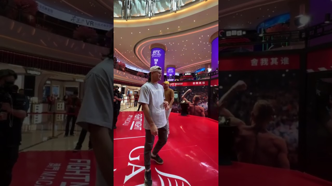 Justin Gaethje vs Diego Lopes on the punching machine! ๐ฅ #ufcmacau Justin Gaethje vs Diego Lopes on the punching machine! ๐ฅ #ufcmacau