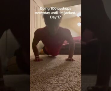 Doing 100 pushups everyday until I’m jacked: Day 17 💪🏻 #shorts #motivation #pushups #viral