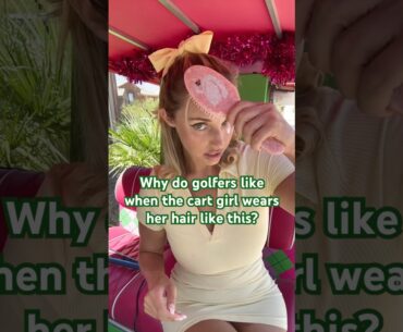 The answer is not surprising #cartgirl #golf #golfers #bevcart #golflife #hair #hairstyle #hairdo
