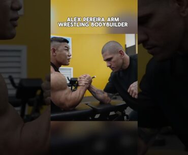 UFC light heavyweight champion Alex Pereira vs Bodybuilder in Arm Wrestling 💪