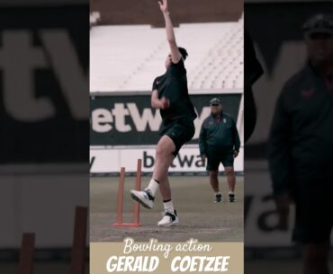 SLOW-MO: Gerald Coetzee's incredible fast-bowling technique #shorts #geraldcoetzee