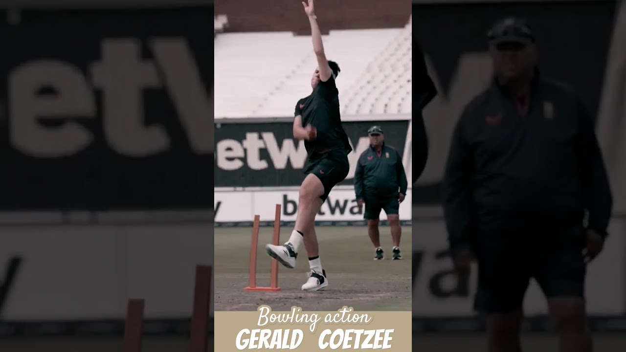 SLOW-MO: Gerald Coetzee’s incredible fast-bowling technique #shorts #geraldcoetzee SLOW-MO: Gerald Coetzee's incredible fast-bowling technique #shorts #geraldcoetzee
