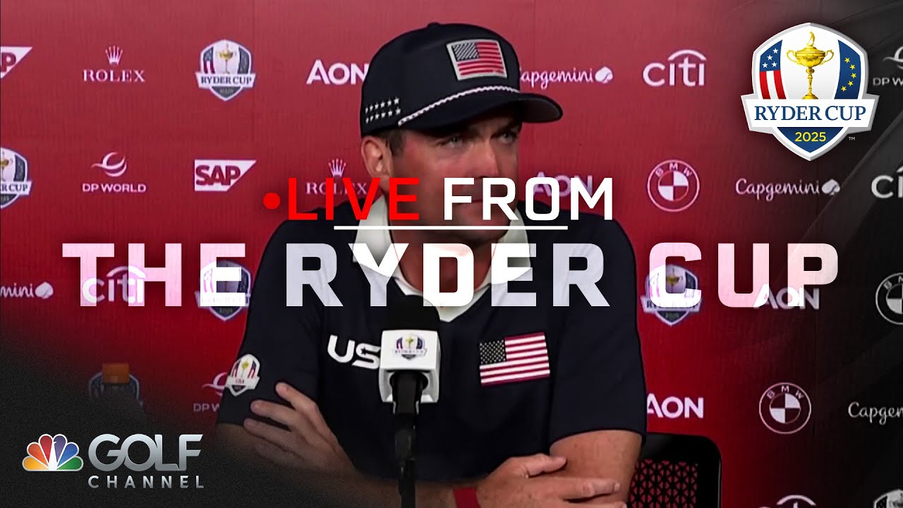 Keegan Bradley: Have to ‘tip your cap’ to the Europeans | Live From the Ryder Cup | Golf Channel Keegan Bradley: Have to 'tip your cap' to the Europeans | Live From the Ryder Cup | Golf Channel