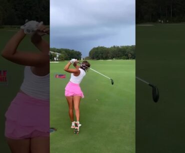 Amazing Golf Swing you need to see | Golf Girl awesome swing | Golf shorts | Jess Negromonte
