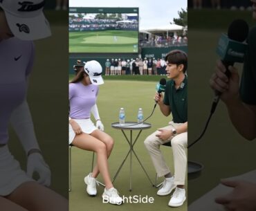 Tallest Female Golfer Shocks Everyone With Unexpected Interview Gesture 😱#golf #shorts #tallwomen