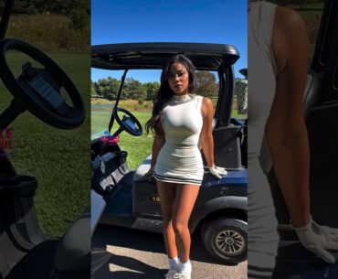 Amazing Golf Swing you need to see | Golf Girl awesome swing | Golf shorts | Waiyi Chanchen