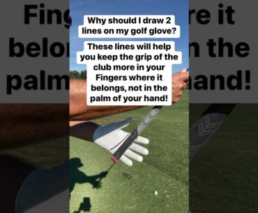 Draw 2 Lines on Your Glove for a Perfect Golf Grip #GolfTips #JimLaBudaGolf