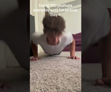 Doing 100 pushups everyday until I’m jacked: Day 4 #shortsfeed #shorts #pushups #viral
