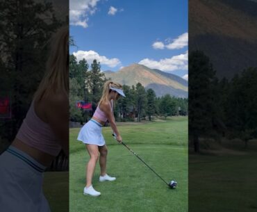 Amazing Golf Swing you need to see | Golf Girl awesome swing | Golf shorts | Claire He