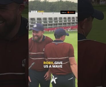Rory McIlroy and Shane Lowry giving some love back to the fans 👋🥰 | BBC Sport #shorts