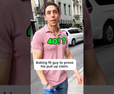 Asking fit guy to prove his pull-ups. #workout #pullups #nyc #fitness #interview
