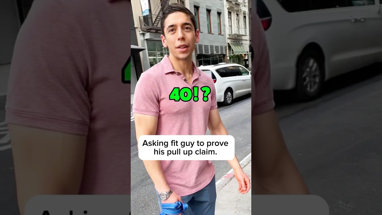 Asking fit guy to prove his pull-ups. #workout #pullups #nyc #fitness #interview Asking fit guy to prove his pull-ups. #workout #pullups #nyc #fitness #interview