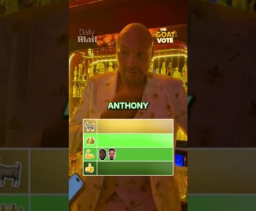 The GOAT VOTE with Tyson Fury 🐐🥊 #tysonfury #boxing #usyk #miketyson #dubois #muhammadali #long